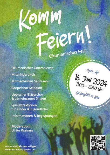 Einladungsplakat des Ökumenischen Festes Lage : Illustration